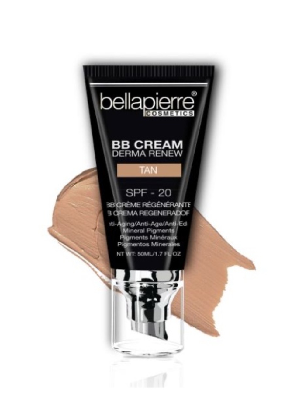 Bellapierre BB Cream Derma Renew in Tan - Lightweight Coverage & SPF 20